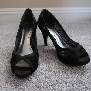 Black Lace Heels